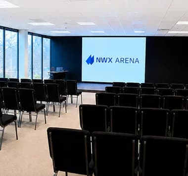 Auditório para eventos e palestras no escritório da Sofe Capital em Atlanta